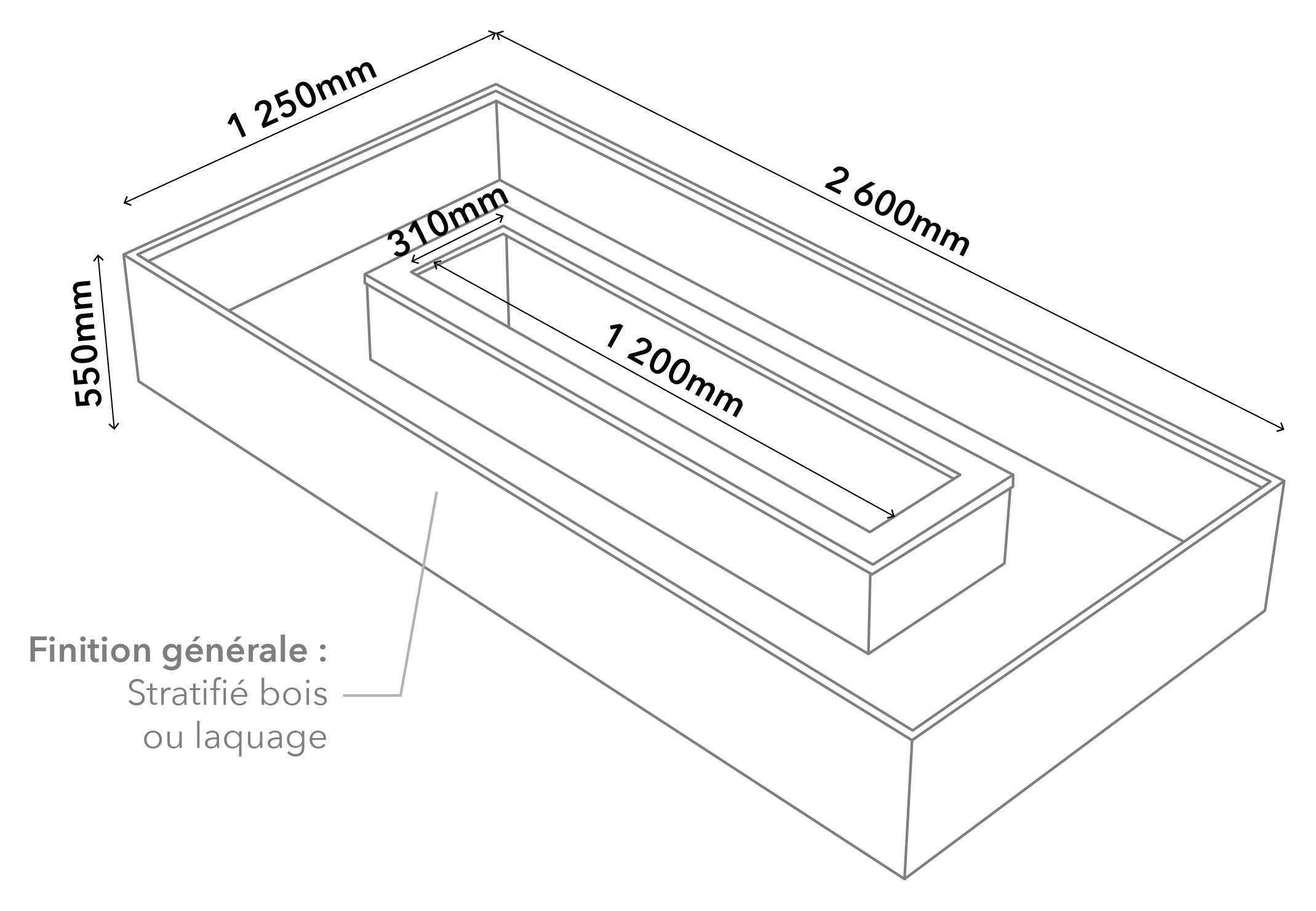 Plan technique du Sous-bois avec dimensions